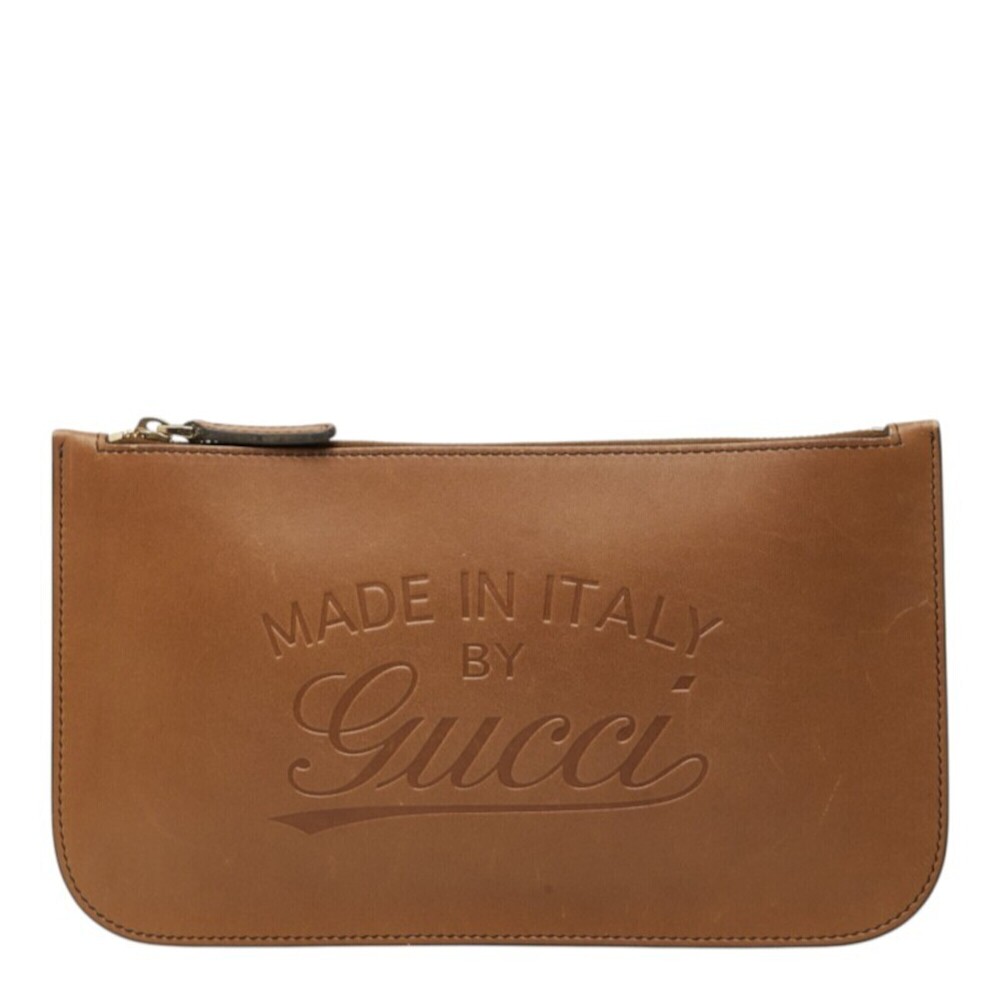 Gucci handbag pouch 247209 brown leather women's GUCCI